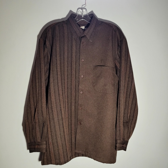 Vintage Other - Vintage button down shirt L long sleeve brown striped from andros oversize mens